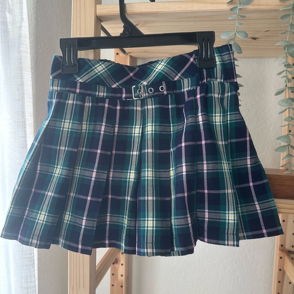 Limited Too Plaid Mini Skirt in Green and Purple